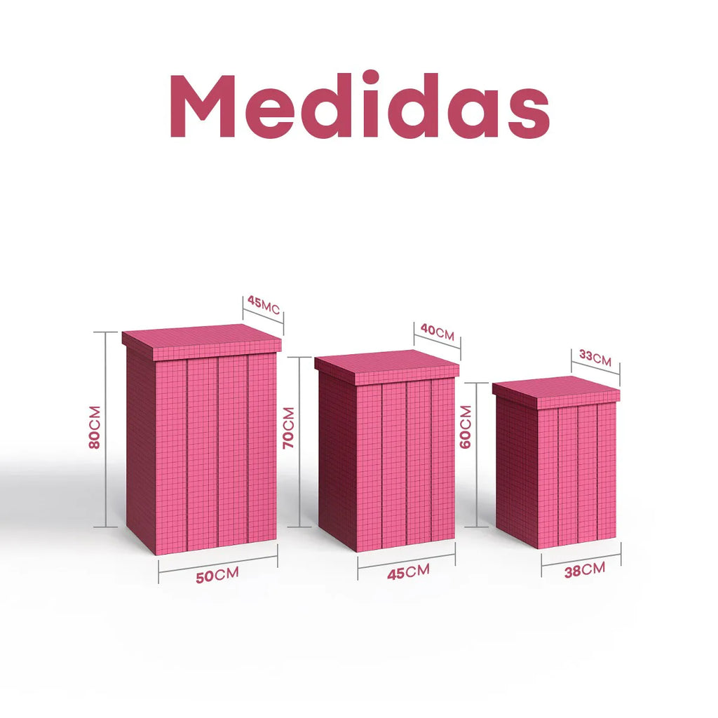 Trio de mesa ripada