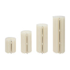 Mesa de papel efeito Sanfona 4pc - Marfim