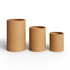 Kit com 3 Cilindros lisos MDF para decoração de festa (P, M, G)