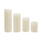 Mesa de papel efeito Sanfona 4pc - Marfim