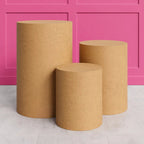 Kit com 3 Cilindros lisos MDF para decoração de festa (P, M, G)