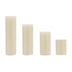 Mesa de papel efeito Sanfona 4pc - Marfim