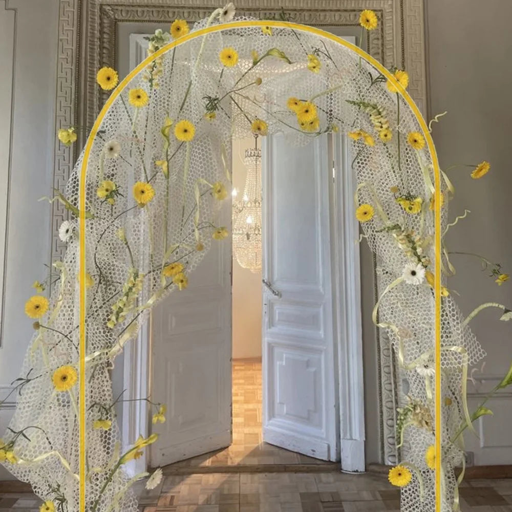 Premium Iron Wedding Arch,Stable & Protective Design,3 Size,Balloon Arch For Wedding Birthday Party Holiday Decoration, Event Metal Arch For Wedding Backdrop