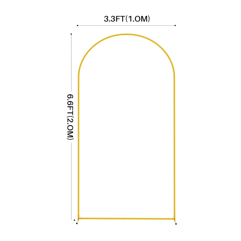 Arco romano dourado de metal para casamentos e festas