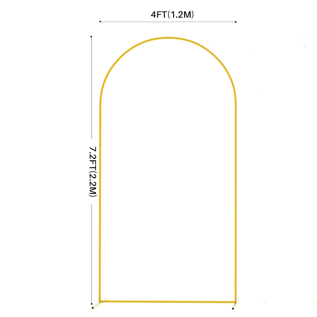 Arco romano dourado de metal para casamentos e festas