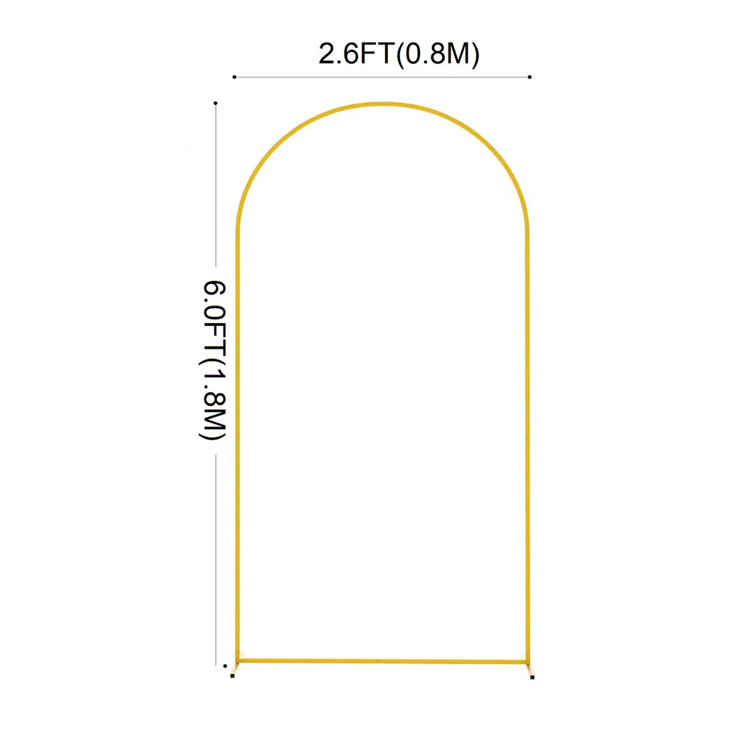 Arco romano dourado de metal para casamentos e festas