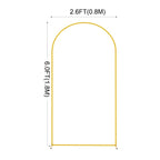 Arco romano dourado de metal para casamentos e festas