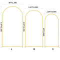 Arco romano dourado de metal para casamentos e festas