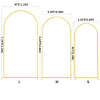 Arco romano dourado de metal para casamentos e festas
