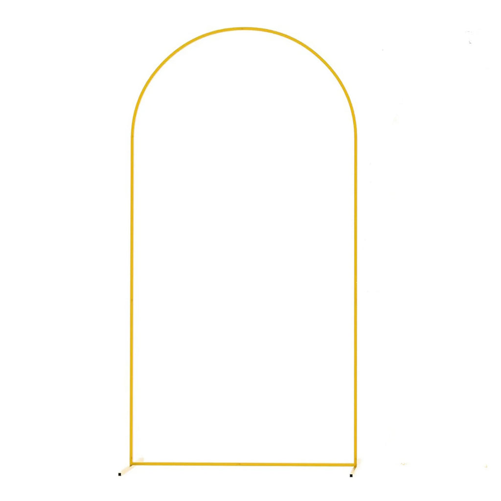 Arco romano dourado de metal para casamentos e festas