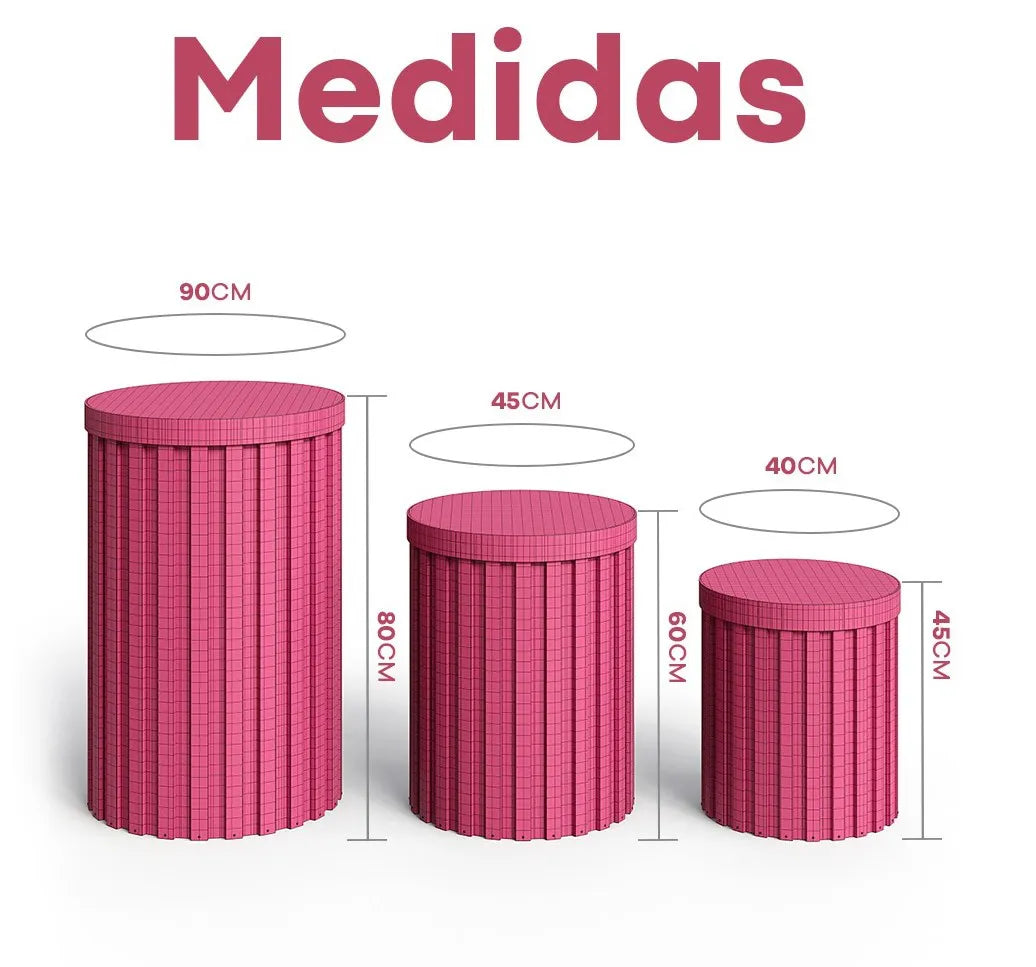 Trios de Cilindro Ripado (P M e G)