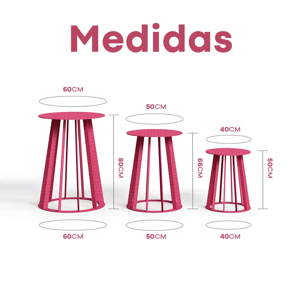 Trio de Mesa Ripada