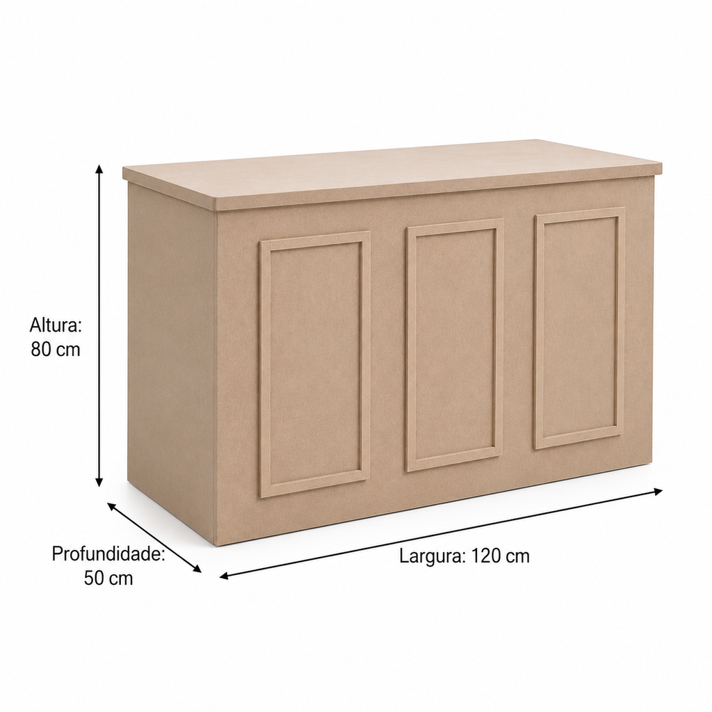 Mesa Balcão Boiserie em MDF