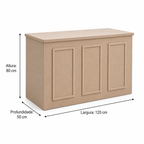 Mesa Balcão Boiserie em MDF