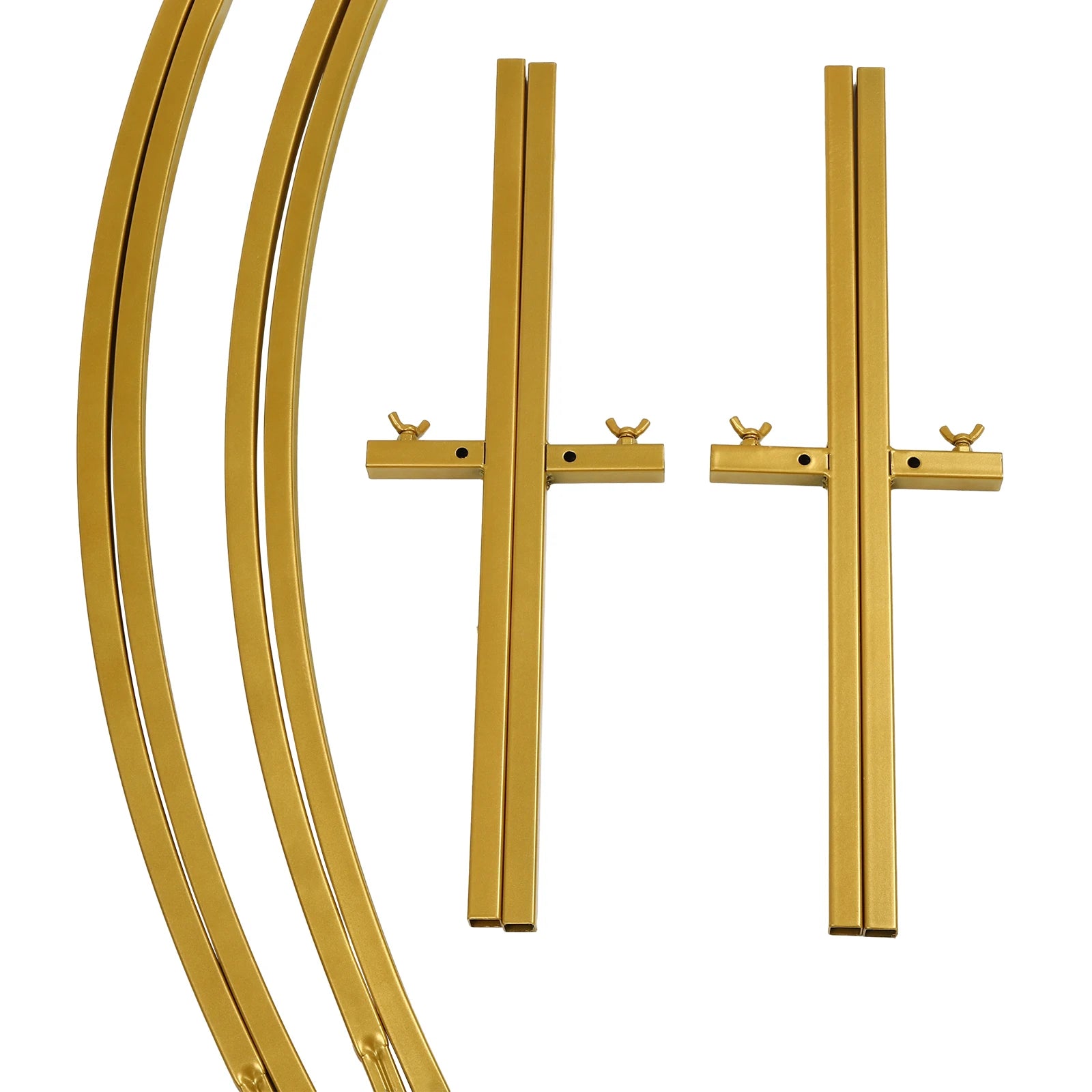Set of 2 Wedding Arch Stand Backdrop,  Arched Frame for Wedding Ceremony Birthday Party Photo Booth Metal Arch Backdrop Stand,