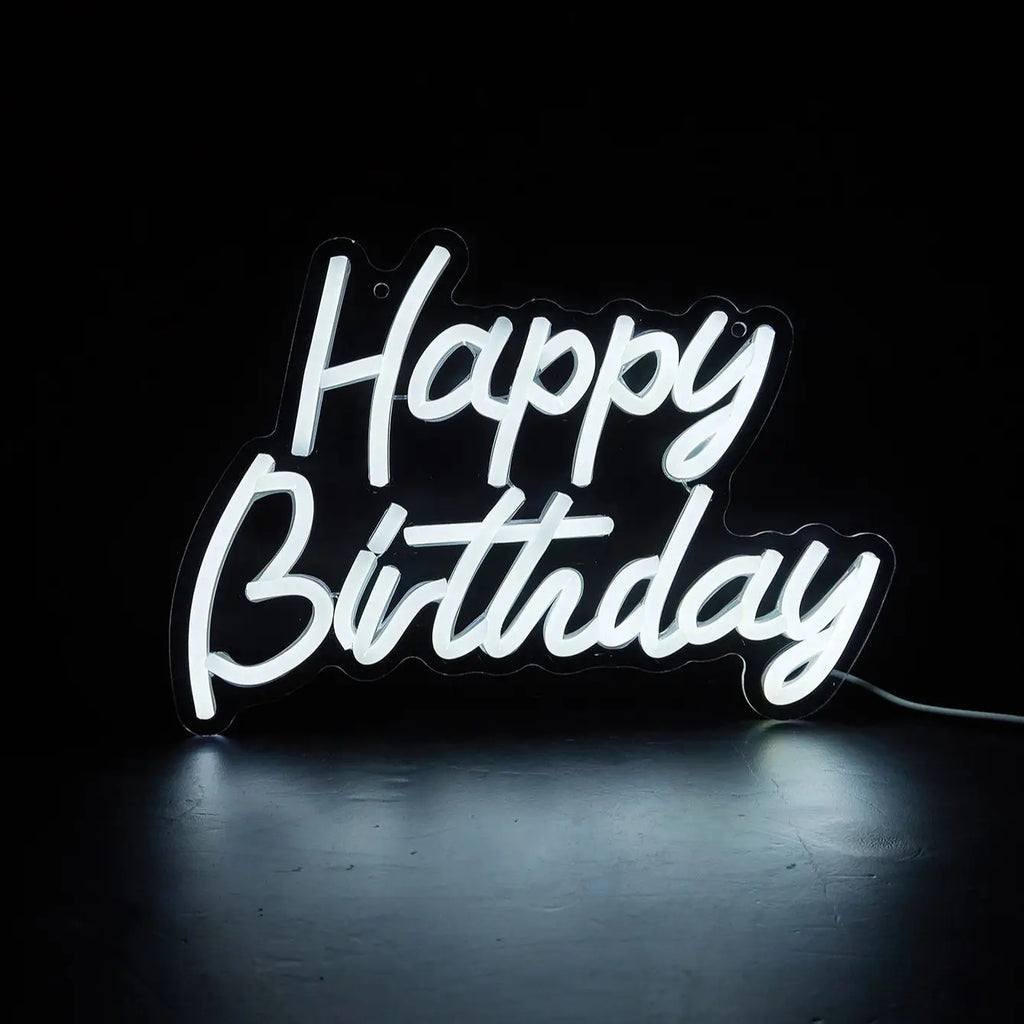 Neon LED Happy Birthday – Decoração de Festa USB