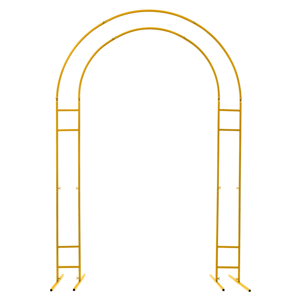 7.2ft Metal Wedding Arch  with Base, Balloon Arch Backdrop Arch Stand for Wedding, Garden, Yard, Indoor Outdoor Party Decoration