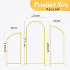 Arco romano dourado para casamento - 3pcs