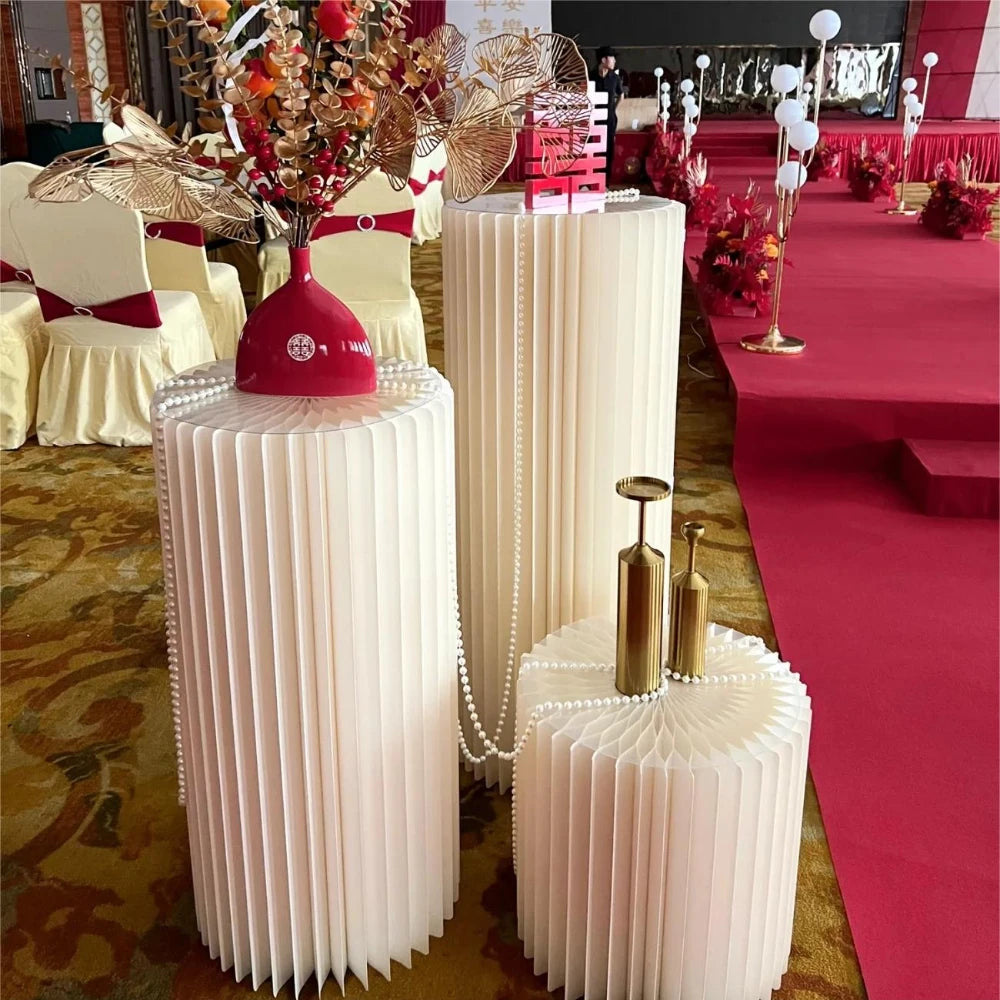 Mesa Cilíndrica de Papel Dobrável (P,M,G)