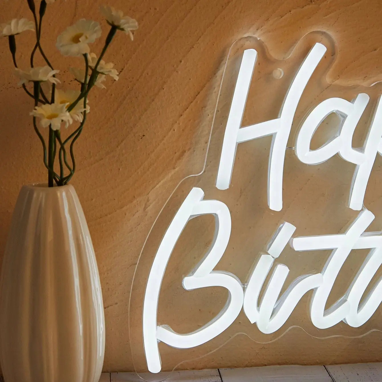 Neon LED Happy Birthday – Decoração de Festa USB
