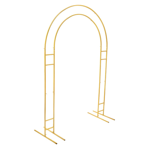 7.2ft Metal Wedding Arch  with Base, Balloon Arch Backdrop Arch Stand for Wedding, Garden, Yard, Indoor Outdoor Party Decoration