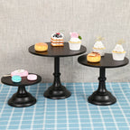 Trio de Suportes Metálicos para Bolos e Doces 20/25/30cm