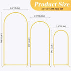 Arco romano dourado para casamento - 3pcs