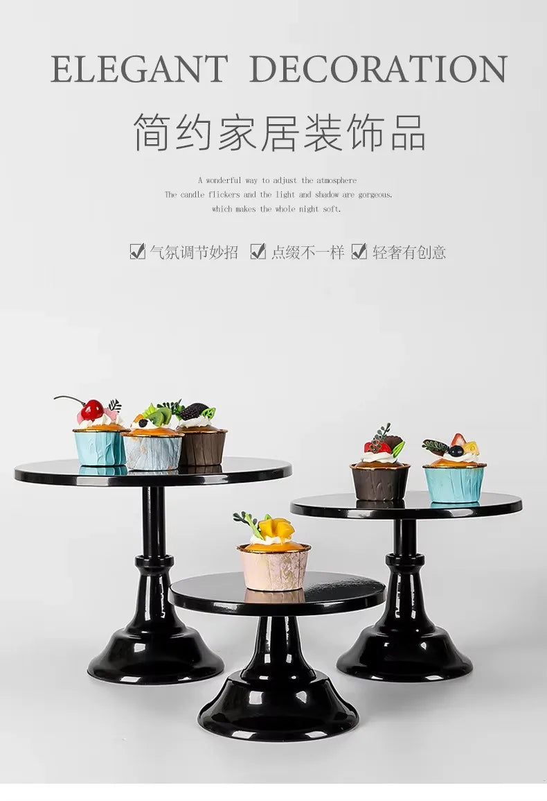 Wrought Iron Cake Stand Home Party Dessert Display Stand Wedding Decoration Birthday Cake Tray Afternoon Tea Fruit Dessert Tray