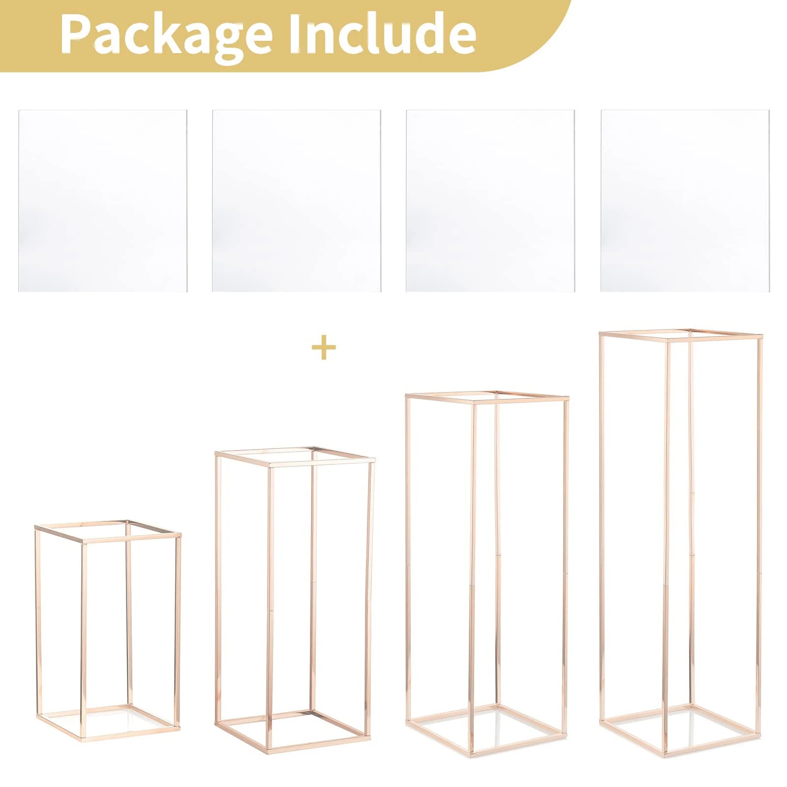 Kit de 4 Mesas Quadradas de Metal (PP, P, M, G)
