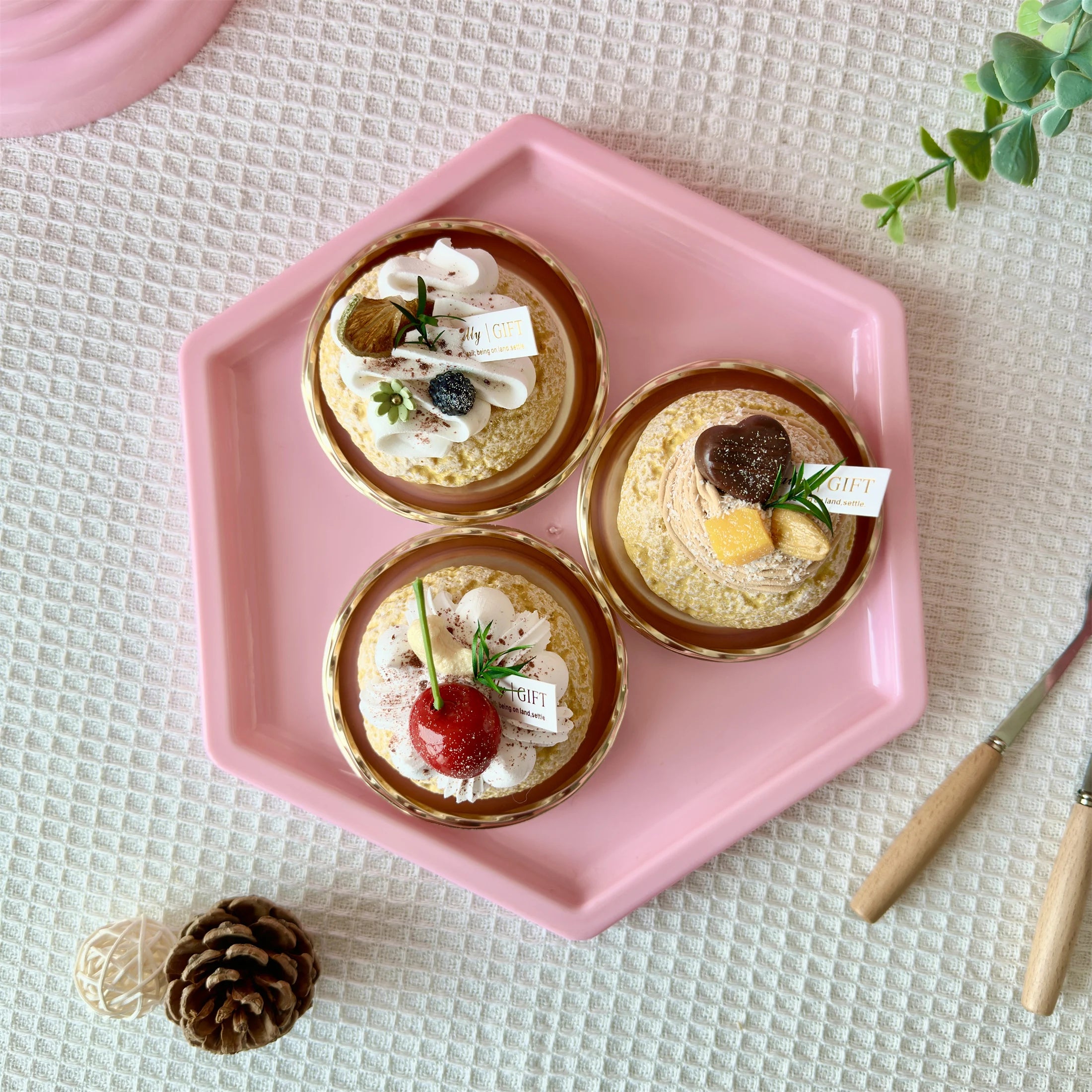 1pc hexagon cupcake stand for wedding birthday party decorations fiesta decor pink party decoration cake stand set for christmas