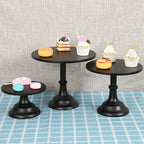 Trio de Suportes Metálicos para Bolos e Doces 20/25/30cm