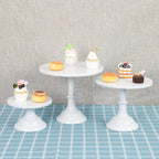 Trio de Suportes Metálicos para Bolos e Doces 20/25/30cm