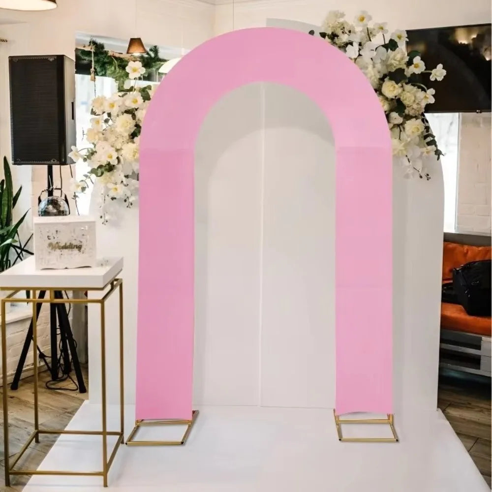 High Elasticity Arch Backdrop Cover Stretchy Open Background Cloth Stand Cover U-Shaped Wedding Party Decoration
