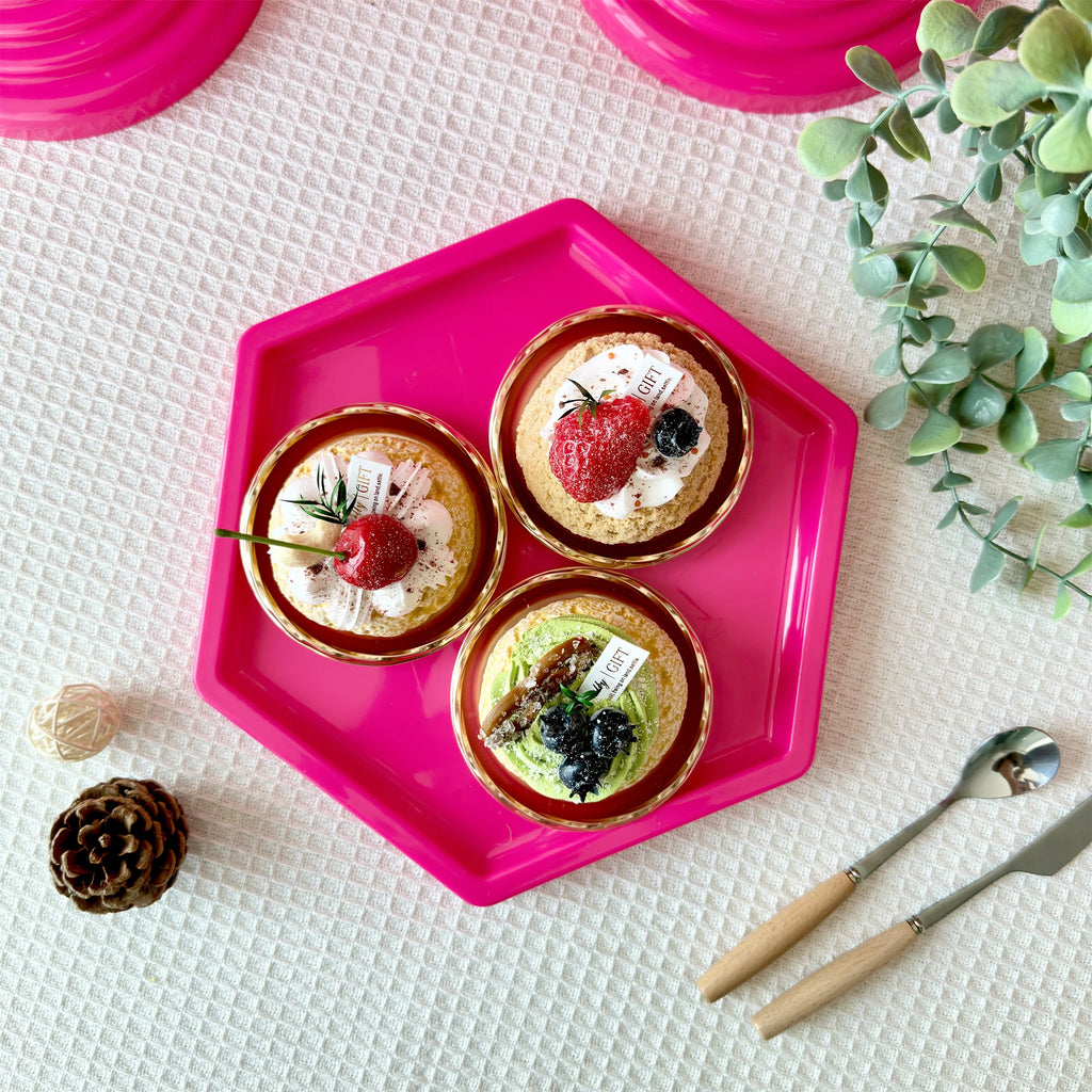 1pc hexagon cupcake stand for wedding birthday party decorations fiesta decor pink party decoration cake stand set for christmas