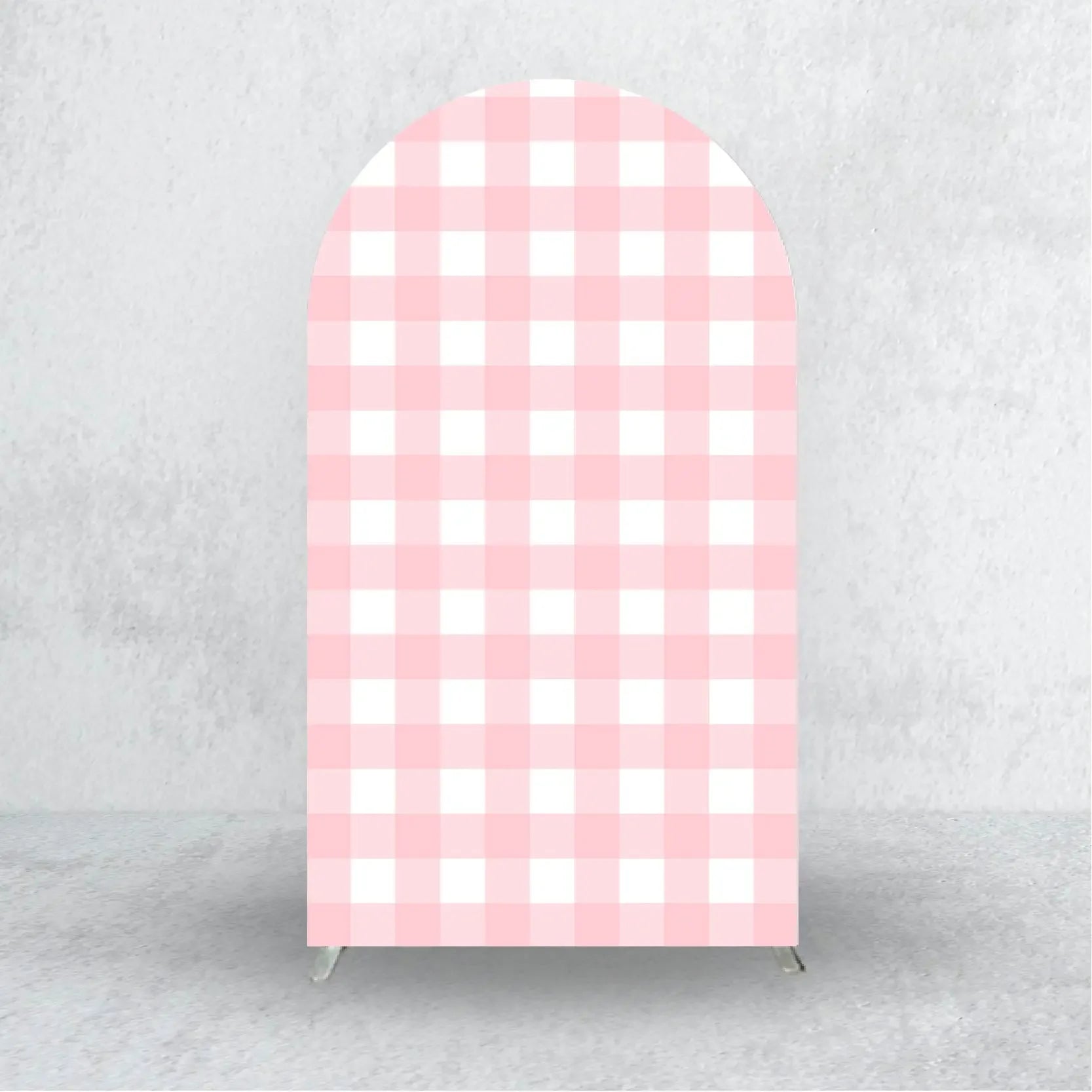 Seitenteil Easy-Wear kariert rosa und weiß