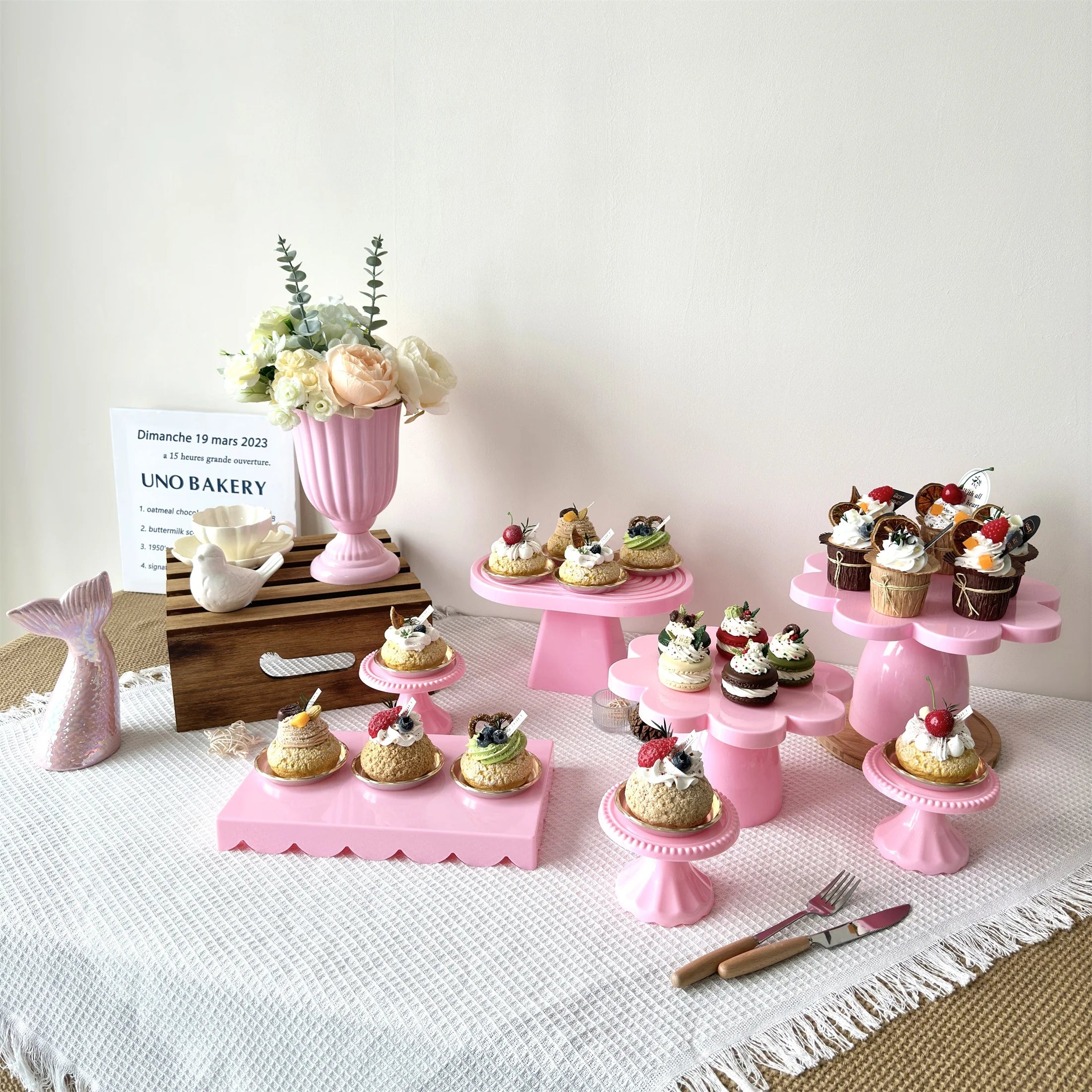 1pc hexagon cupcake stand for wedding birthday party decorations fiesta decor pink party decoration cake stand set for christmas