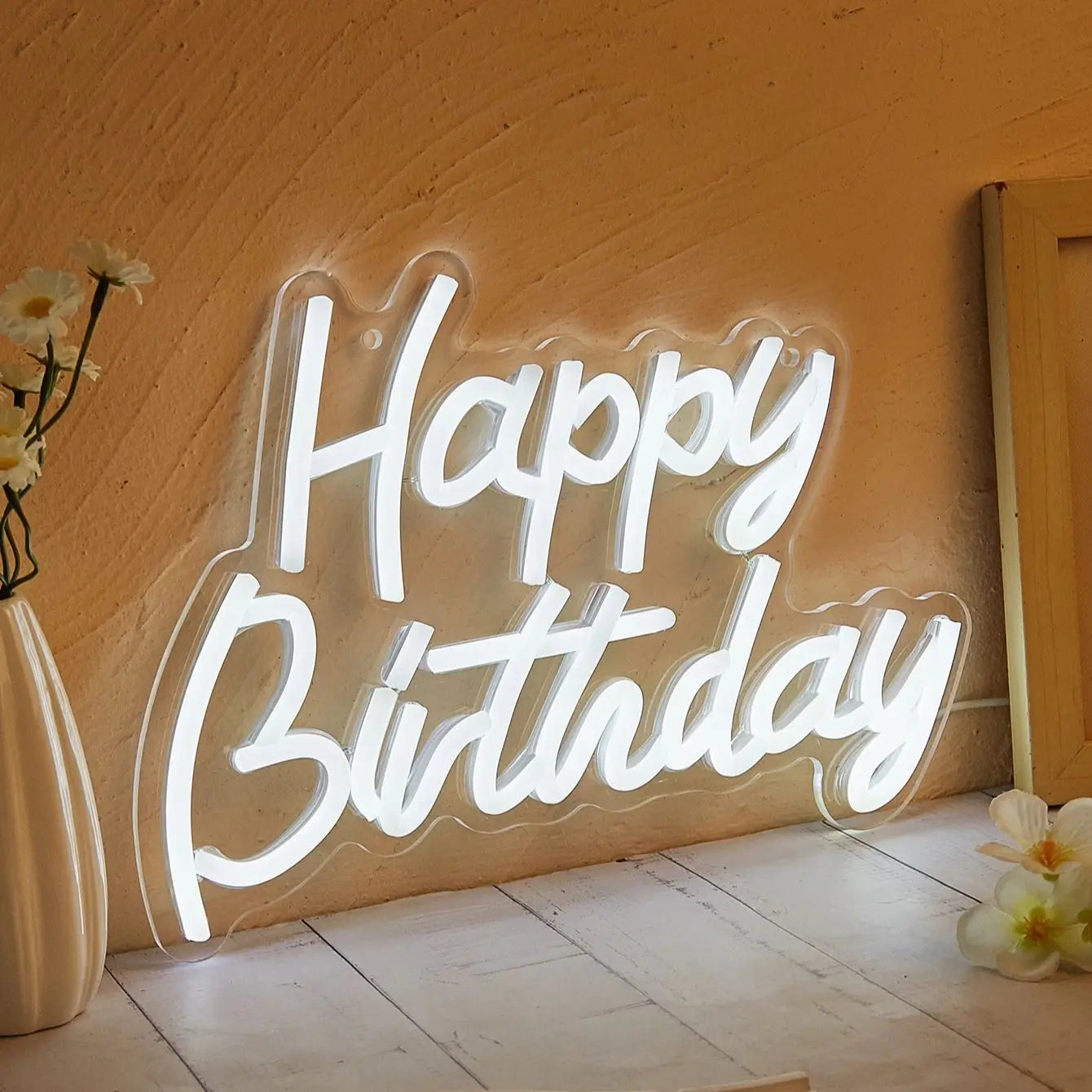 Neon LED Happy Birthday – Decoração de Festa USB