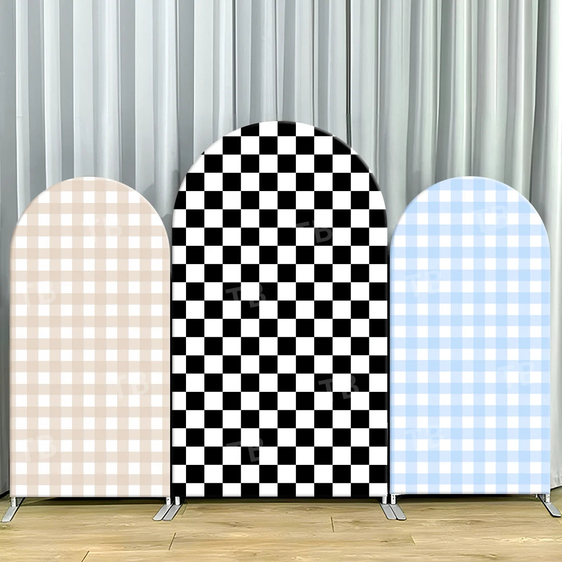 Painel Lateral Veste-Fácil Xadrez Azul