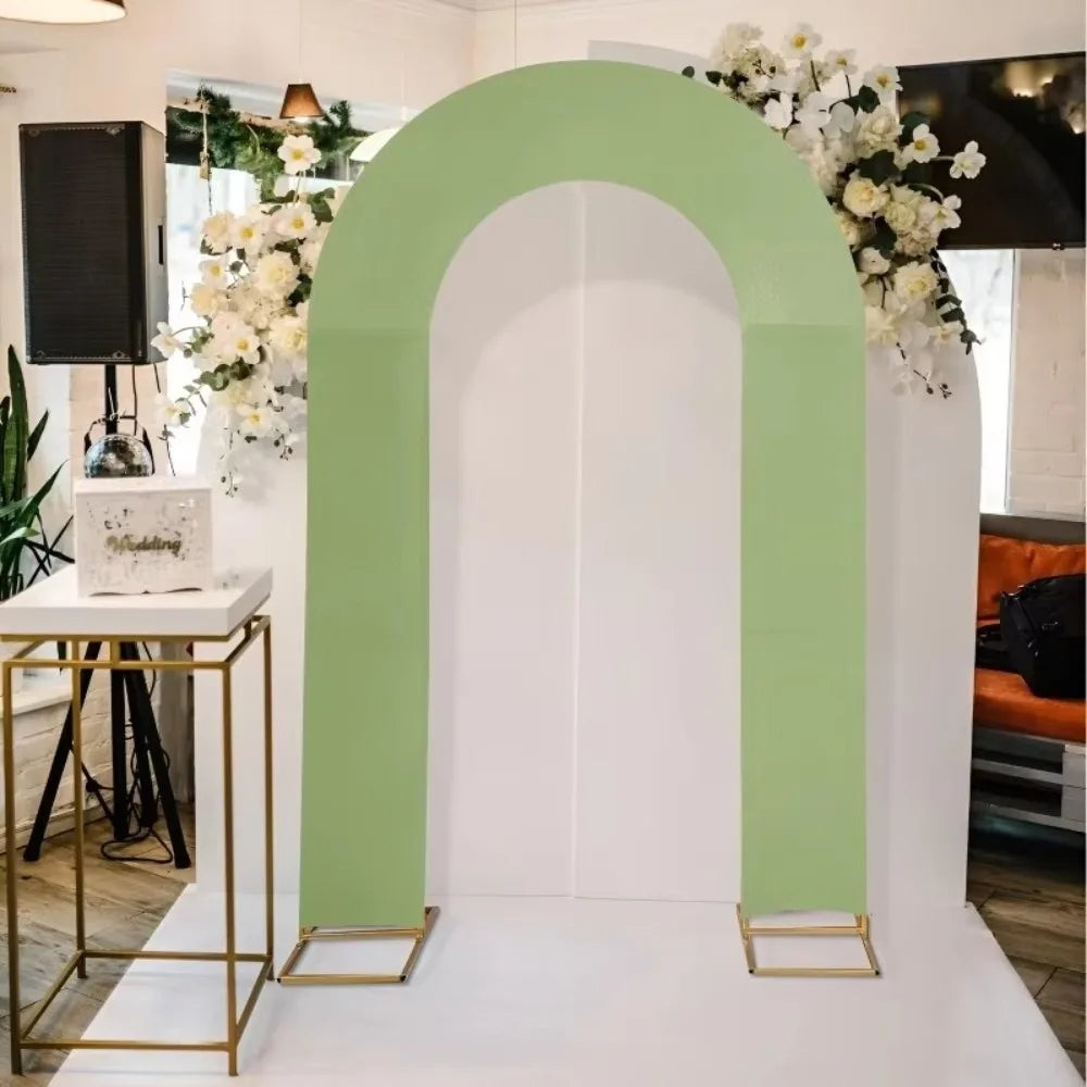 High Elasticity Arch Backdrop Cover Stretchy Open Background Cloth Stand Cover U-Shaped Wedding Party Decoration