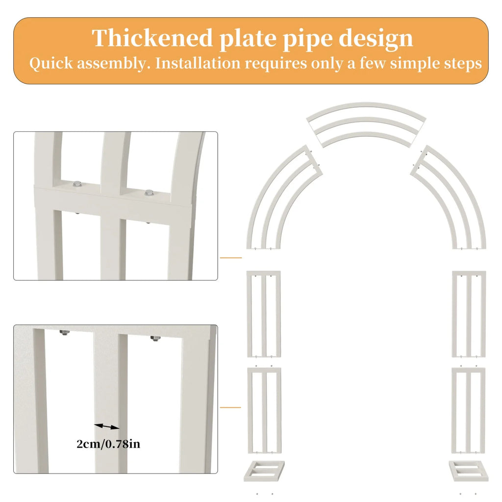 Arco Branco Elegance 260cm para Eventos