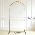 5.9/7.2FT Metal Arch Stand for Wedding Stable Gold Aluminum Alloy Chiara Arch Backdrop Frame for Birthday Baby Shower Party Deco
