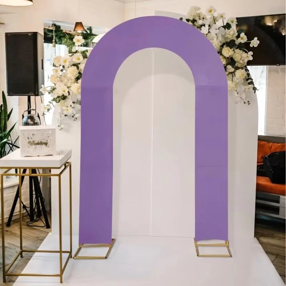 High Elasticity Arch Backdrop Cover Stretchy Open Background Cloth Stand Cover U-Shaped Wedding Party Decoration