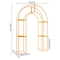 Three-dimensional Arch Wedding Stand, 1.5*2.3m Backdrop Flowers Frame, Free Standing Wedding Party Arch For Weddings, Parties