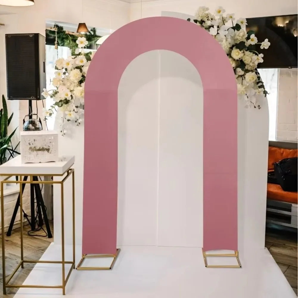 High Elasticity Arch Backdrop Cover Stretchy Open Background Cloth Stand Cover U-Shaped Wedding Party Decoration