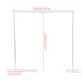 200*210cm Wedding Flower Stand, Metal Wedding Flower Stand, Backdrop Stand for Parties and Events
