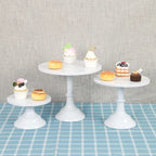 Trio de Suportes Metálicos para Bolos e Doces 20/25/30cm