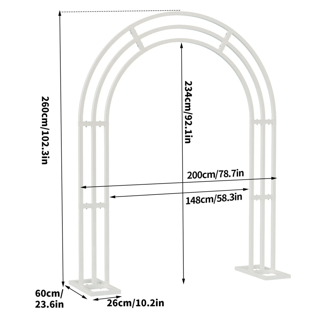 Arco Branco Elegance 260cm para Eventos
