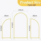 Arco romano dourado para casamento - 3pcs