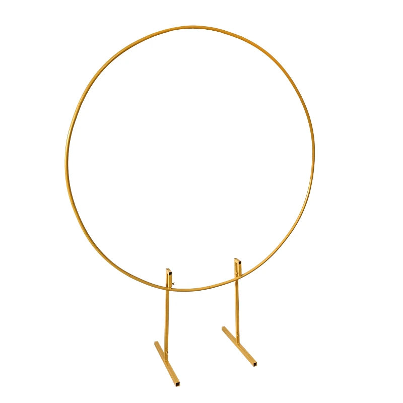 Round Metal Heightened Arch White Iron Background Cover Stand Birthday Party Background Stand Balloon Arch Decoration Stand