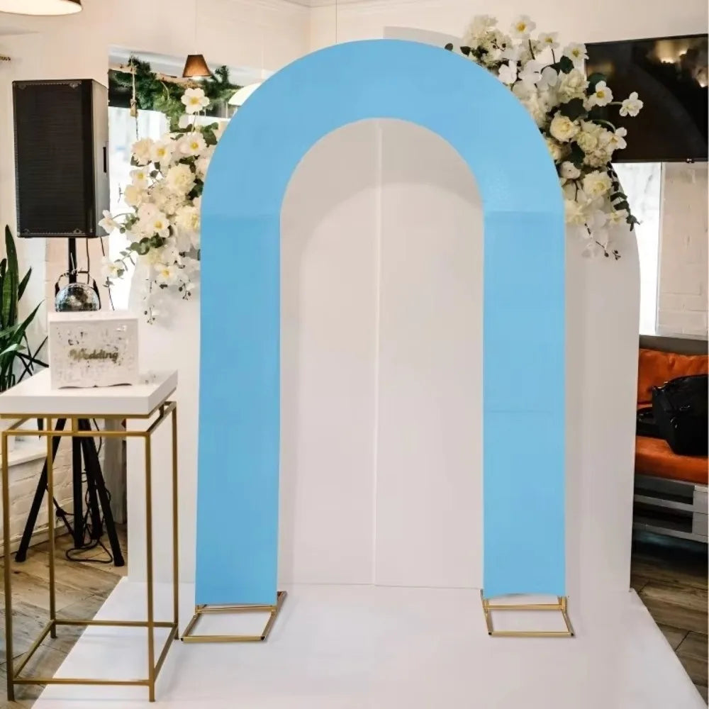 High Elasticity Arch Backdrop Cover Stretchy Open Background Cloth Stand Cover U-Shaped Wedding Party Decoration